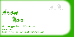 aron mor business card
